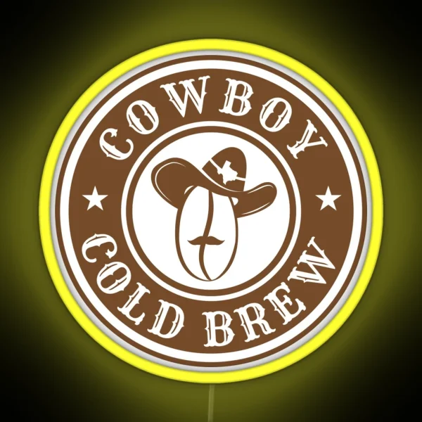 Cowboy Coldbrew Logo RGB Neon Sign