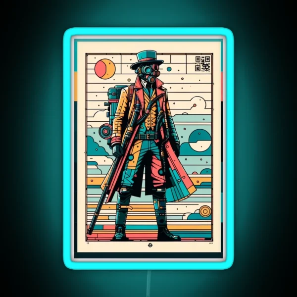 Cowboy Funk Raider RGB Neon Sign