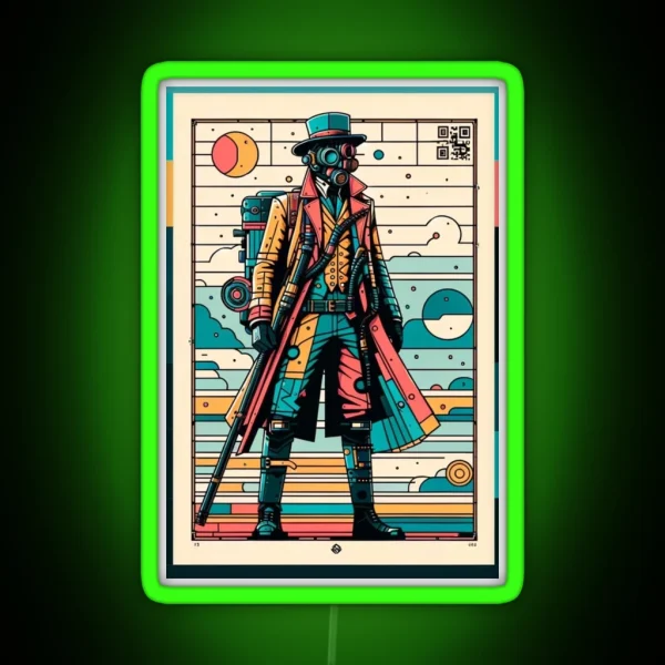 Cowboy Funk Raider RGB Neon Sign