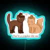 Cowboy Like Me Cat Verison Transparent Background Version RGB Neon Sign - Image 2