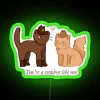 Cowboy Like Me Cat Verison Transparent Background Version RGB Neon Sign - Image 3