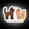 Cowboy Like Me Cat Verison Transparent Background Version RGB Neon Sign - Image 4