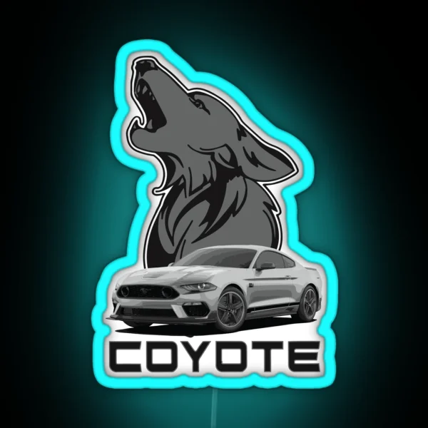 COYOTE MACH 1 Mustang GT 5 0L V8 RGB Neon Sign