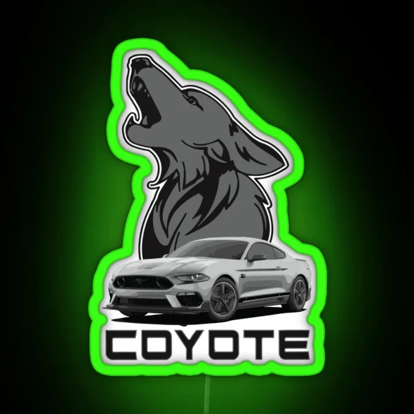 COYOTE MACH 1 Mustang GT 5 0L V8 RGB Neon Sign