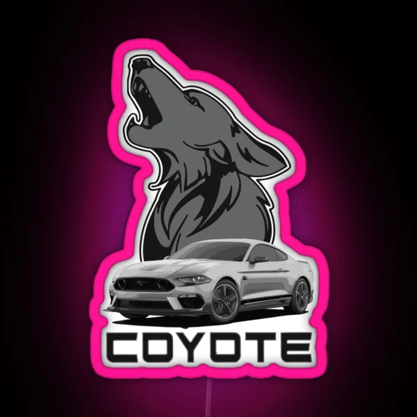 COYOTE MACH 1 Mustang GT 5 0L V8 RGB Neon Sign