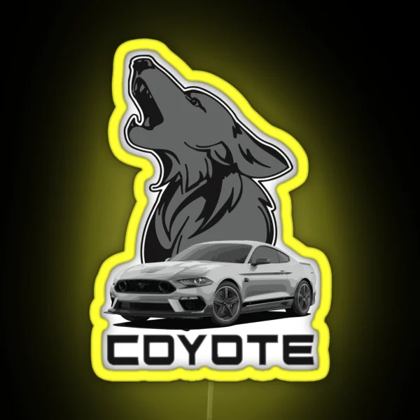 COYOTE MACH 1 Mustang GT 5 0L V8 RGB Neon Sign