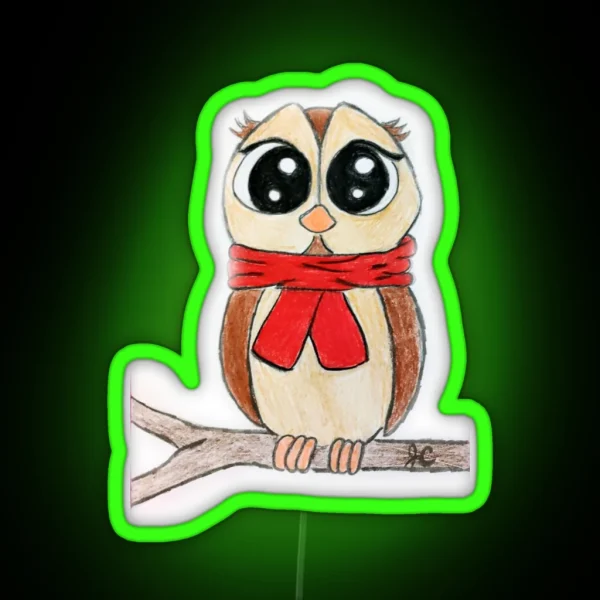 Cozy Owl RGB Neon Sign