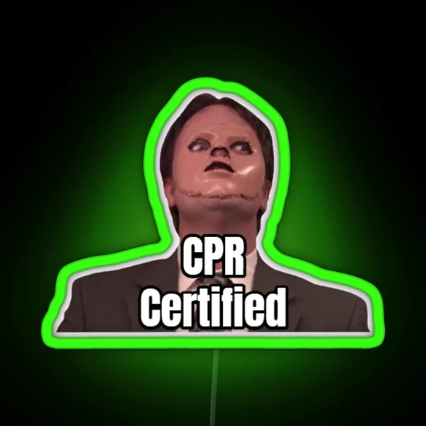 CPR Certified Dwight RGB Neon Sign