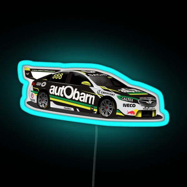 Craig Lowndes 2018 V8 Supercar RGB Neon Sign