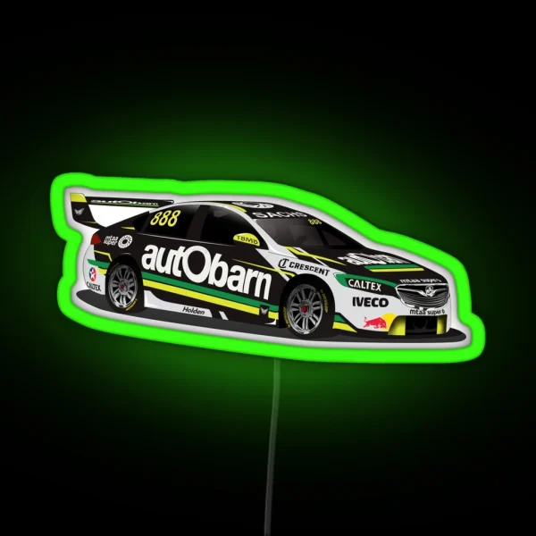 Craig Lowndes 2018 V8 Supercar RGB Neon Sign