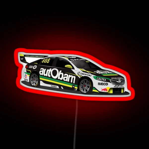 Craig Lowndes 2018 V8 Supercar RGB Neon Sign