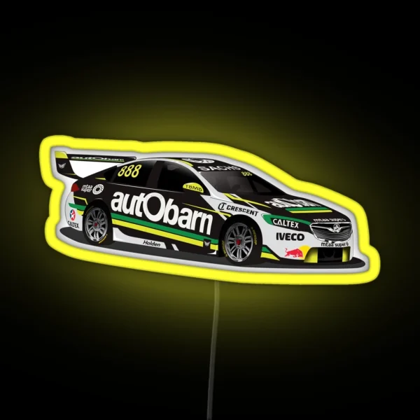 Craig Lowndes 2018 V8 Supercar RGB Neon Sign