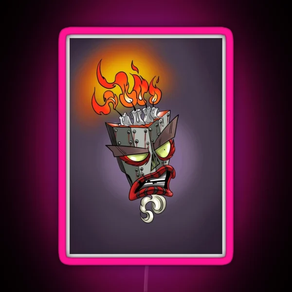 Crash Bandicoot Re Designed RGB Neon Sign