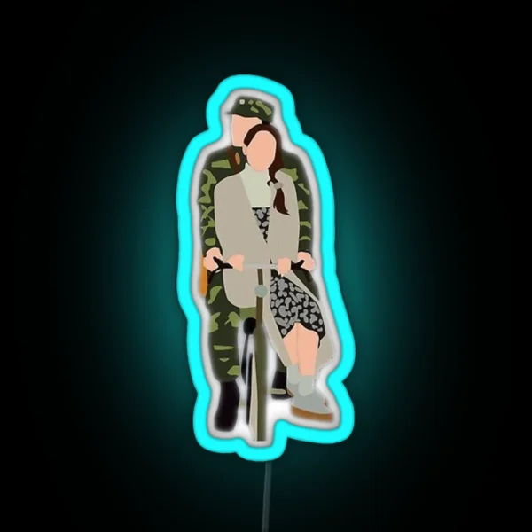 Crash Landing On You Bike Scene Kdrama RGB Neon Sign