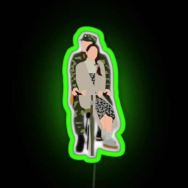 Crash Landing On You Bike Scene Kdrama RGB Neon Sign