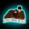 Crash Landing On You Illustration RGB Neon Sign - Image 2