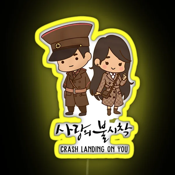 Crash Landing On You K Drama RGB Neon Sign