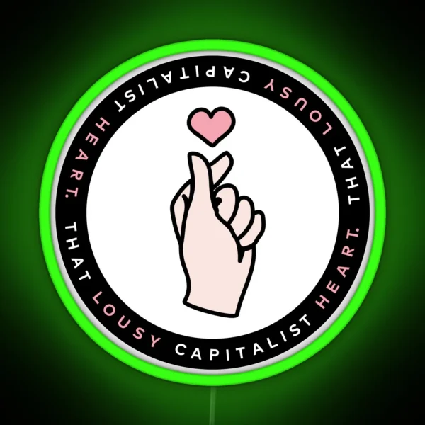 CRASH LANDING ON YOU Korean Finger Heart That Lousy RGB Neon Sign