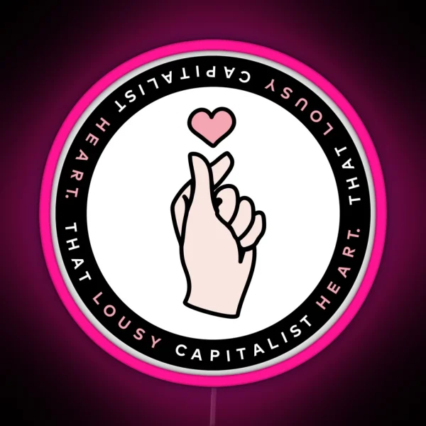 CRASH LANDING ON YOU Korean Finger Heart That Lousy RGB Neon Sign
