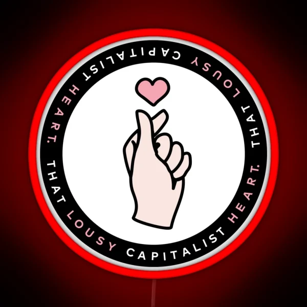 CRASH LANDING ON YOU Korean Finger Heart That Lousy RGB Neon Sign