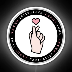 CRASH LANDING ON YOU Korean Finger Heart That Lousy Capitalist Heart Inspired RGB Neon Sign