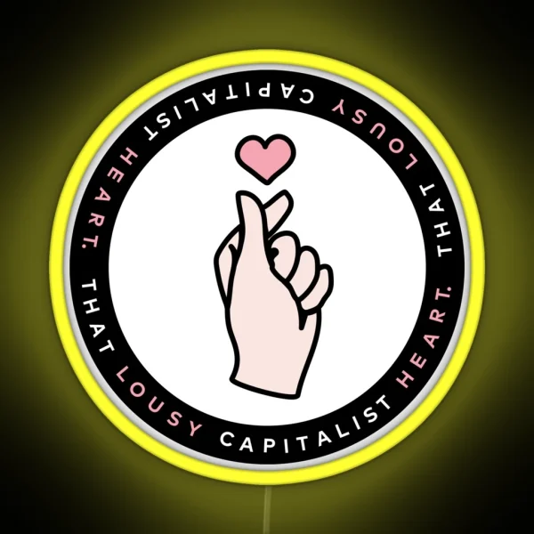 CRASH LANDING ON YOU Korean Finger Heart That Lousy RGB Neon Sign