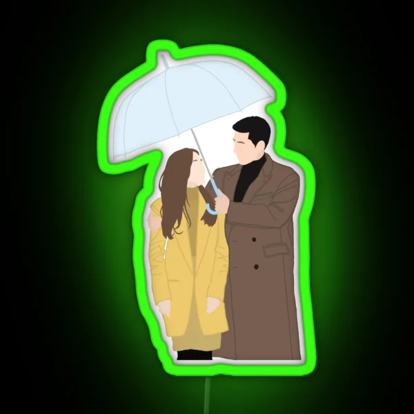 Crash Landing On You Umbrella Scene RGB Neon Sign