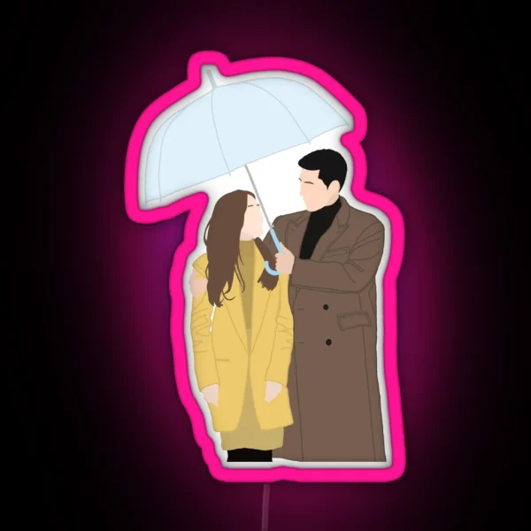 Crash Landing On You Umbrella Scene RGB Neon Sign