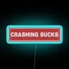 Crashing Sucks Cool Helmet Led Motorcycle Helmet Led RGB Neon Sign - Image 2