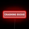 Crashing Sucks Cool Helmet Led Motorcycle Helmet Led RGB Neon Sign