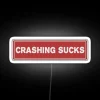 Crashing Sucks Cool Helmet Led Motorcycle Helmet Led RGB Neon Sign - Image 4
