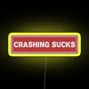 Crashing Sucks Cool Helmet Led Motorcycle Helmet Led RGB Neon Sign - Image 5