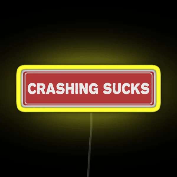 Crashing Sucks Cool Helmet Led Motorcycle RGB Neon Sign