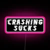 CRASHING SUCKS Funny Motorcycle Or Cool Helmet Led And Bikers Gifts RGB Neon Sign - Image 6