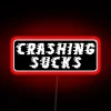 CRASHING SUCKS Funny Motorcycle Or Cool Helmet Led And Bikers Gifts RGB Neon Sign