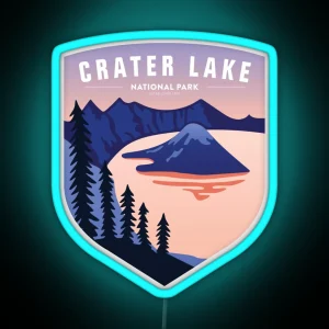 Crater Lake National Park RGB Neon Sign