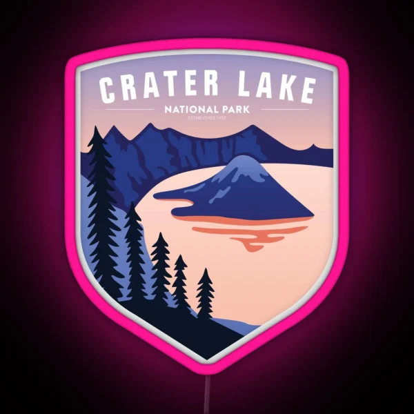 Crater Lake National Park RGB Neon Sign