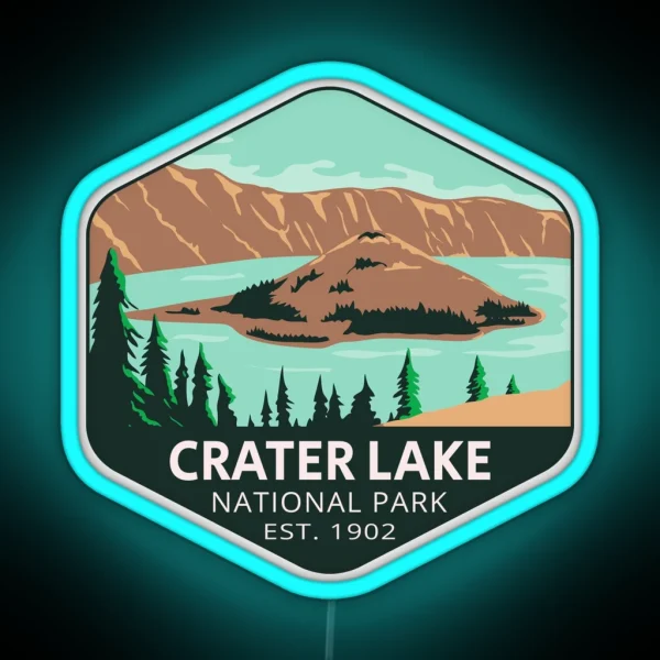 Crater Lake National Park RGB Neon Sign