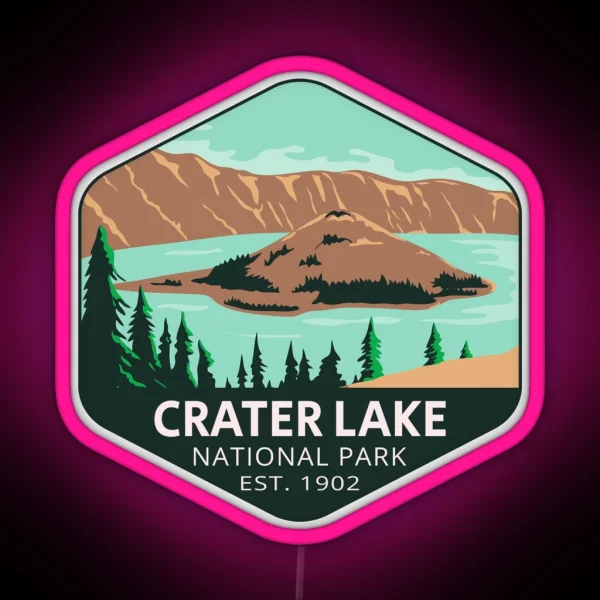 Crater Lake National Park RGB Neon Sign