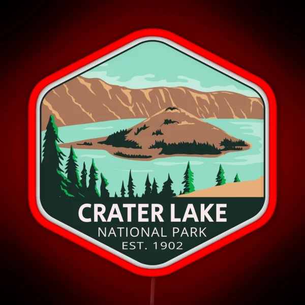 Crater Lake National Park RGB Neon Sign