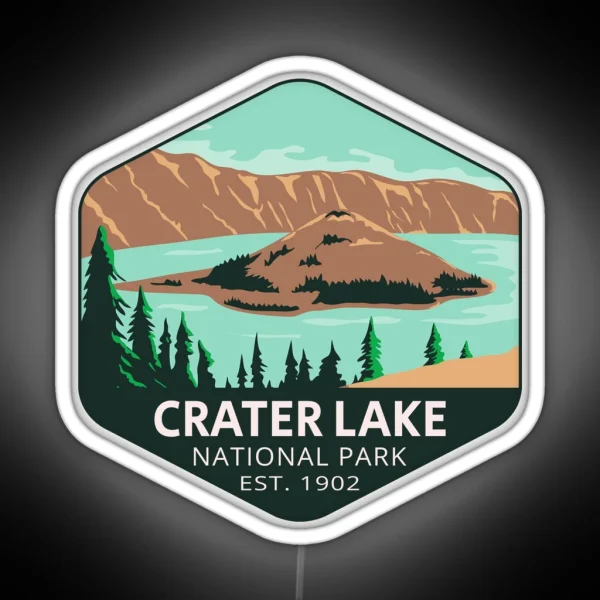Crater Lake National Park RGB Neon Sign