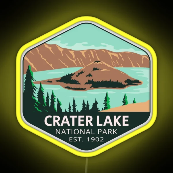 Crater Lake National Park RGB Neon Sign