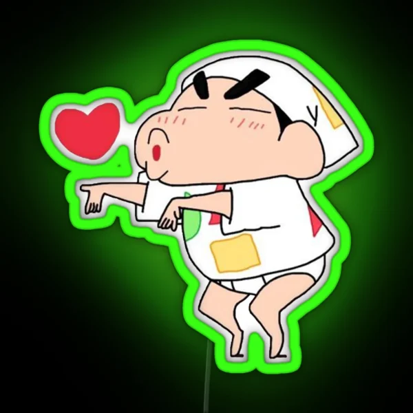 Crayon Shin Chan Kiss RGB Neon Sign