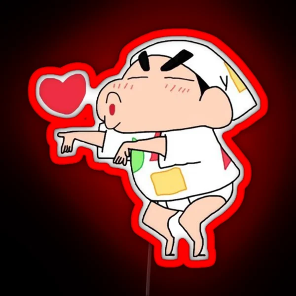 Crayon Shin Chan Kiss RGB Neon Sign