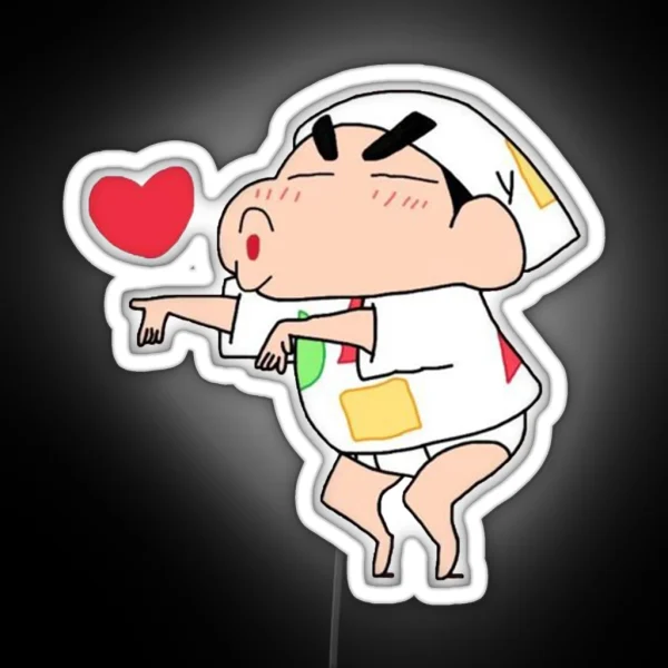 Crayon Shin Chan Kiss RGB Neon Sign