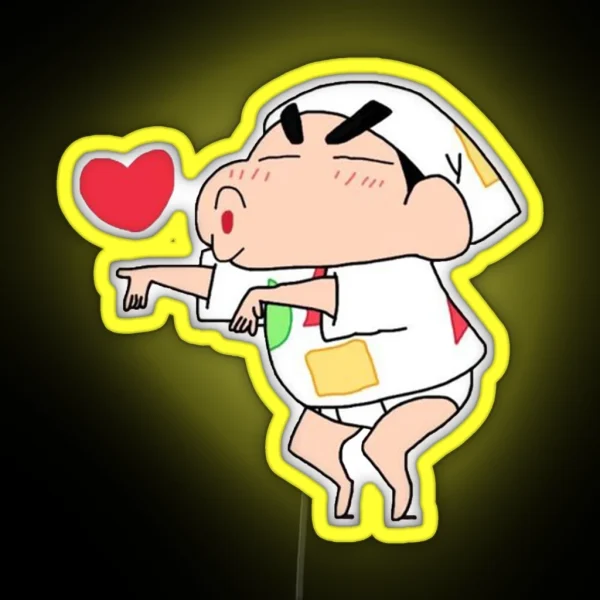 Crayon Shin Chan Kiss RGB Neon Sign