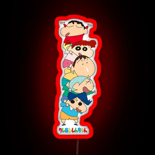 Crayon Shin Chan Piggyback Kasukabe Defense RGB Neon Sign