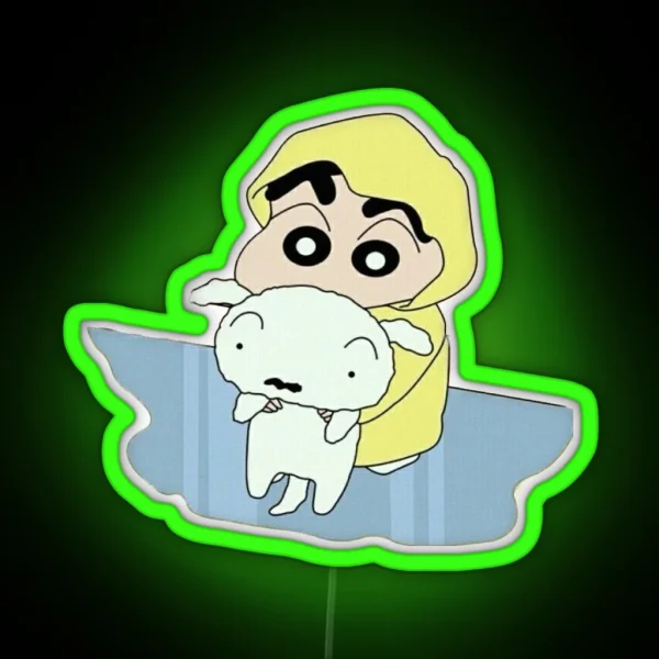 Crayon Shin Chan Raincoat RGB Neon Sign