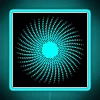 Crazy Circles Fluorescent Green Fluorescent Blue Abstract Illustration RGB Neon Sign - Image 3