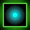 Crazy Circles Fluorescent Green Fluorescent Blue Abstract Illustration RGB Neon Sign - Image 4